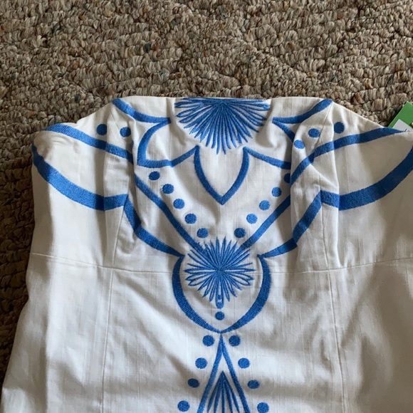 Strapless Lilly Pulitzer  Dress with Embroidery - Picture 4 of 9